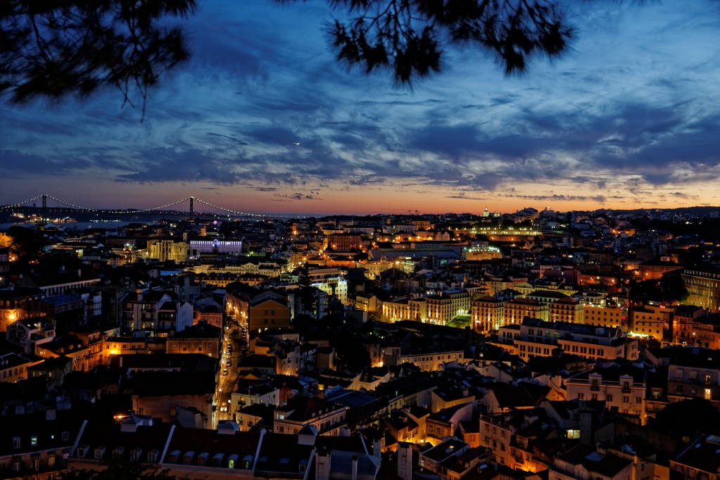 Lisabon po západu 
