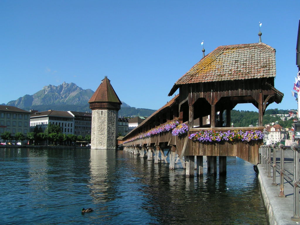 Ikonický kapličkový most v Luzernu