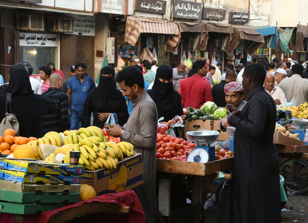 Trh Alawi ve městě Džidda
