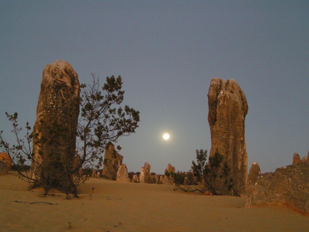 Měsíční krajina v národním parku Nambung
